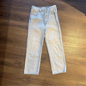 Levi rib cage straight, high waist, light wash, -size 27